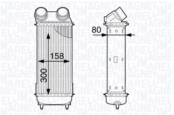 MAGNETI MARELLI tarpinis suslėgto oro aušintuvas, kompresorius 351319202070